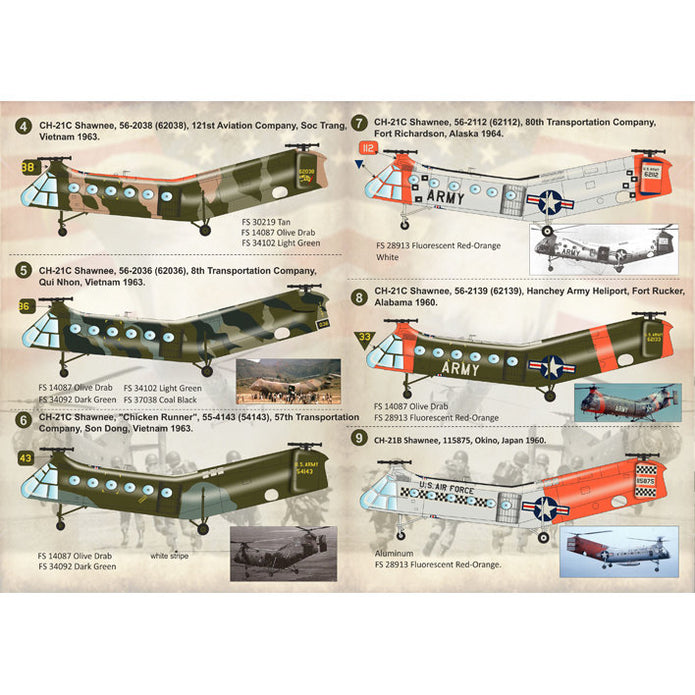 Print Scale 72-118 Decal Piasecki H-21 Shawnee Scale 1:72 for Helicopter Plastic model kit