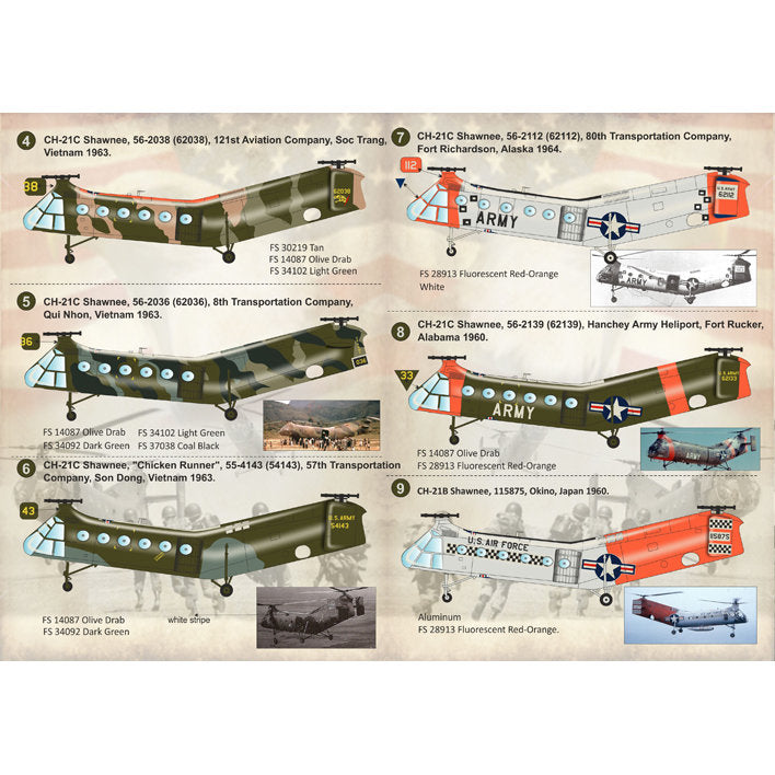 Print Scale 72-118 Decal Piasecki H-21 Shawnee Scale 1:72 for Helicopter Plastic model kit