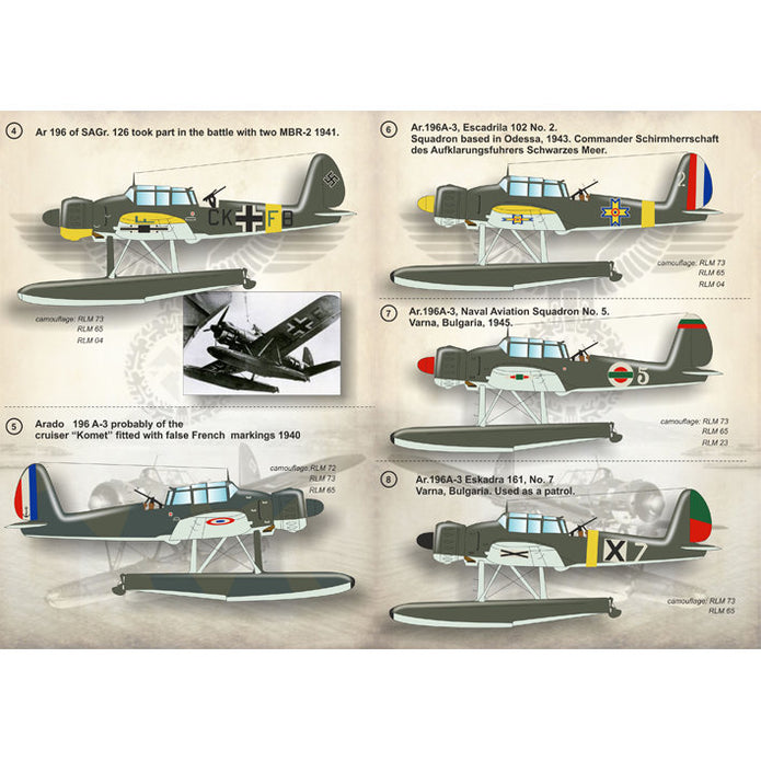 Print Scale 72-119 Decal Arado Ar 196 Scale 1:72 for Aircraft Plastic model kit