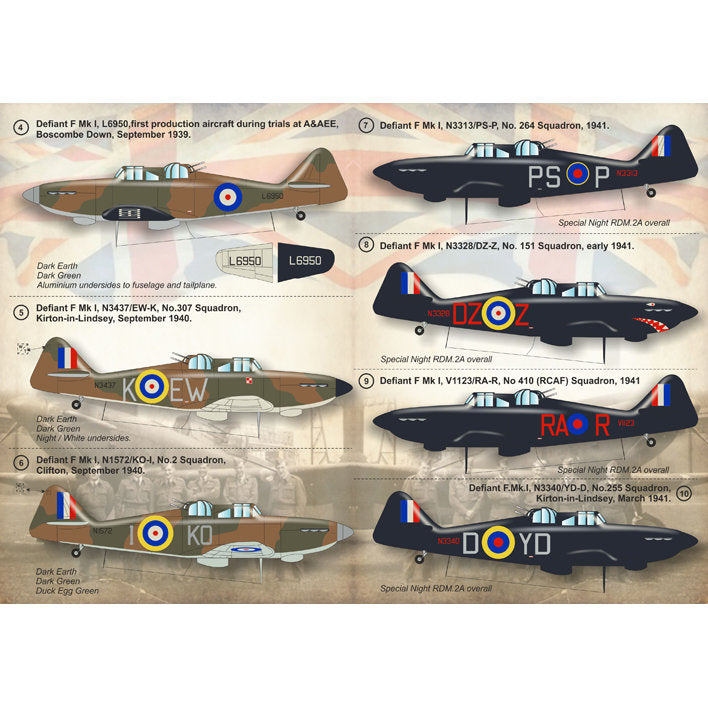 Print Scale 72-120 Decal Boulton Paul Defiant Scale 1:72 for Aircraft Plastic model kit