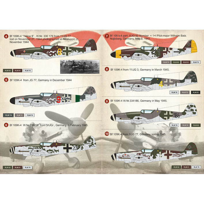 Print Scale 72-146 Decal Messerschmitt Bf 109 K Scale 1:72 for Aircraft Plastic model kit