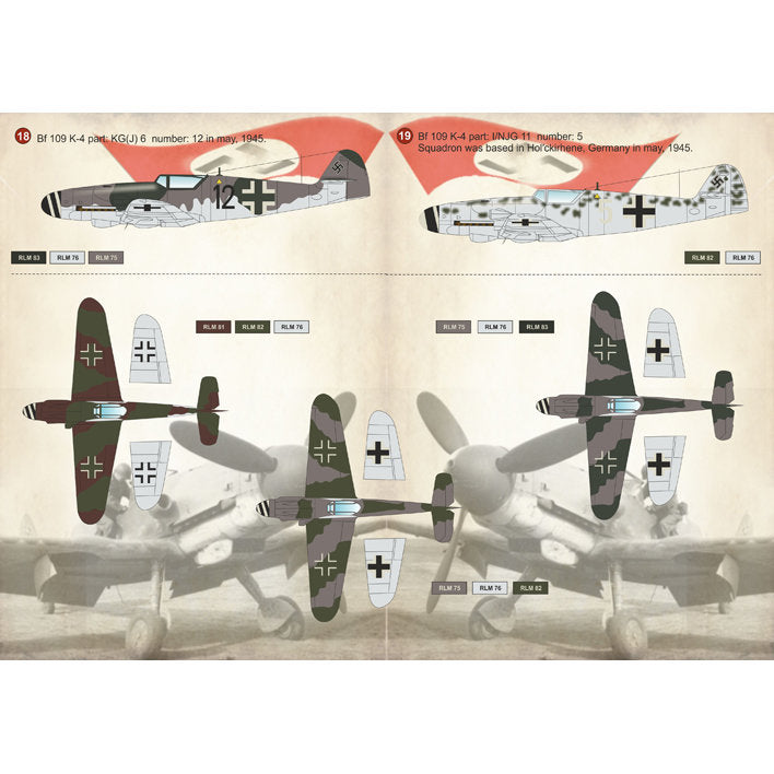 Print Scale 72-146 Decal Messerschmitt Bf 109 K Scale 1:72 for Aircraft Plastic model kit