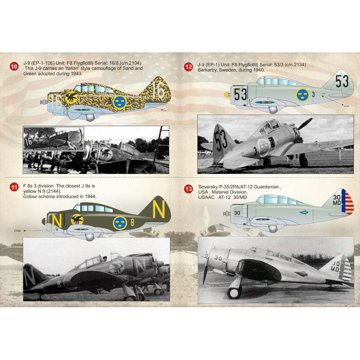 Print Scale 72-148 Decal Seversky P-35 Scale 1:72 for Aircraft Plastic model kit