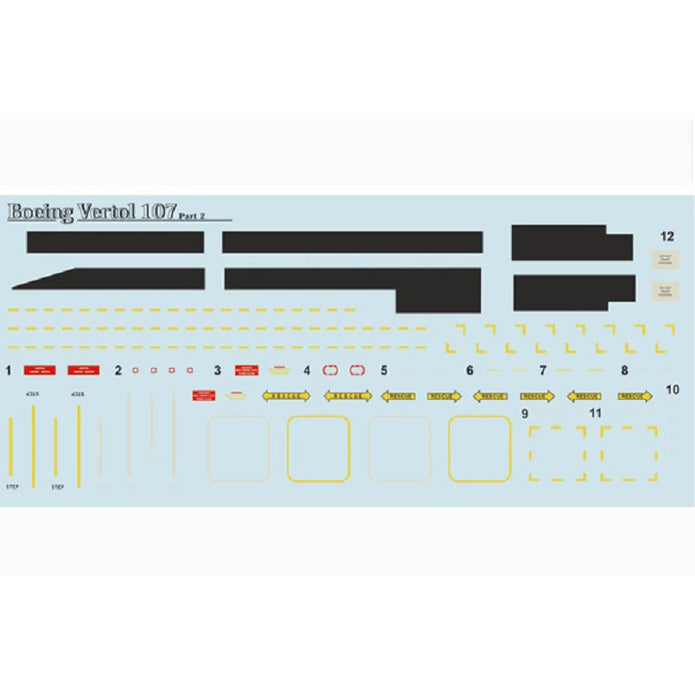 Print Scale 72-153 Decal Boeing-Vertol 107 Part 2 The complete set 1.5 leaf Scale 1:72