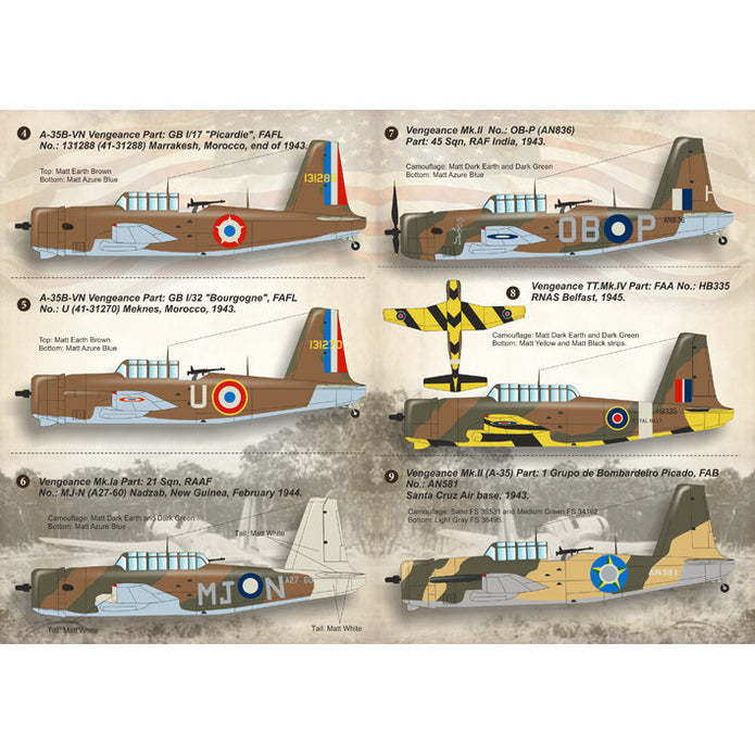 Print Scale 72-157 Decal Vultee A-31 Vengeance Scale 1:72 for Aircraft Plastic model kit