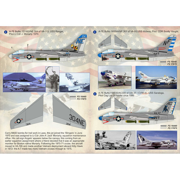 Print Scale 72-161 Decal 1:72 Us Navy A-7 Corsair II Part-2 + A-7 Corsair II technical stencils