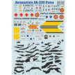 Print Scale 72-162 Decal Aerospatiale SA.330 Puma.The complete set 1.5 leaf Scale 1:72
