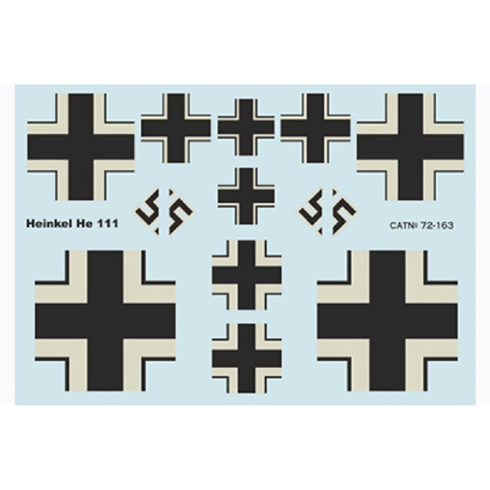 Print Scale 72-163 Decal Heinkel He 111 P-1, P-2, P-4 & P-6 Scale 1:72 for Aircraft Plastic model kit