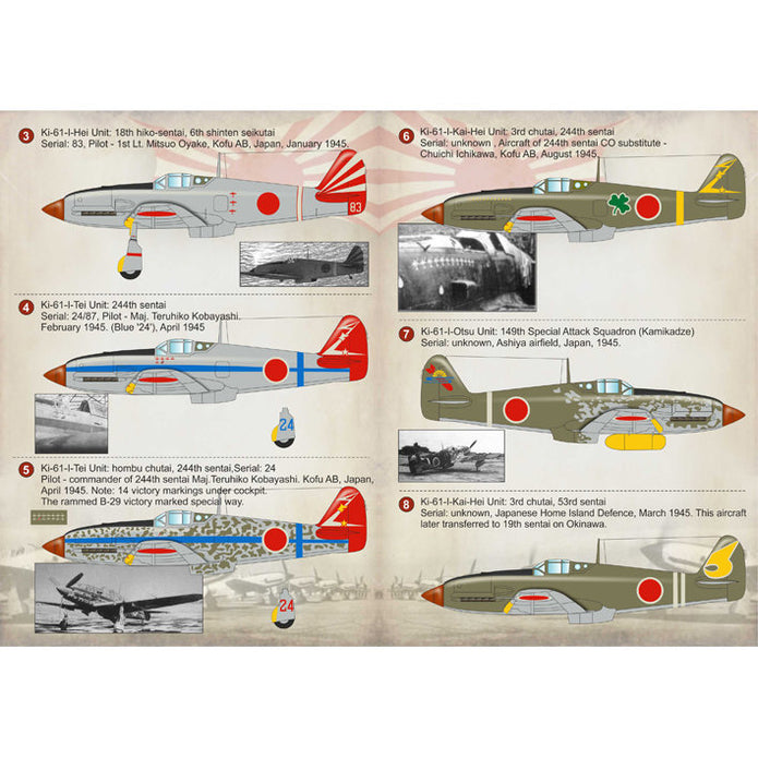 Print Scale 72-167 Decal Kawasaki Ki-61 Hien Scale 1:72 for Aircraft Plastic model kit