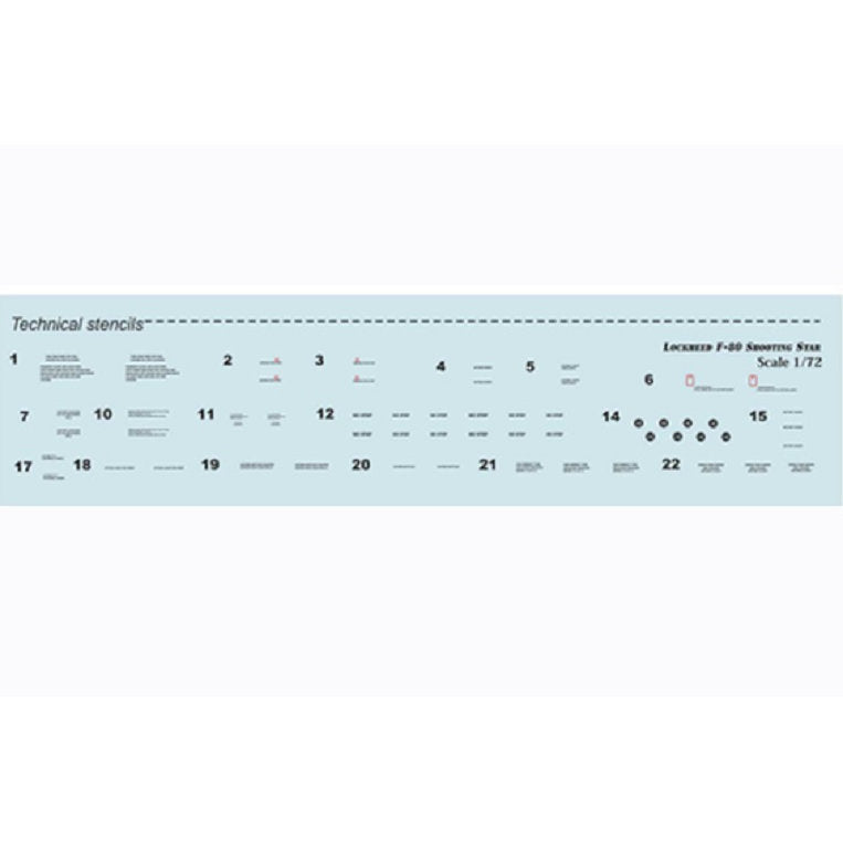 Print Scale 72-168 Decal 1:72 Lockheed F-80 Shooting Star. The complete set 1.5 leaf