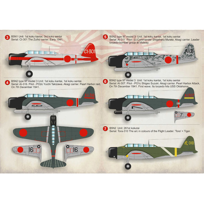 Print Scale 72-172 Decal Nakajima B5N Kate Scale 1:72 for Aircraft Plastic model kit