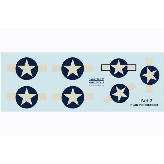 Print Scale 72-173 Decal Thunderbolt P 47 D Razorback Aces Scale 1:72 for Aircraft Plastic model kit