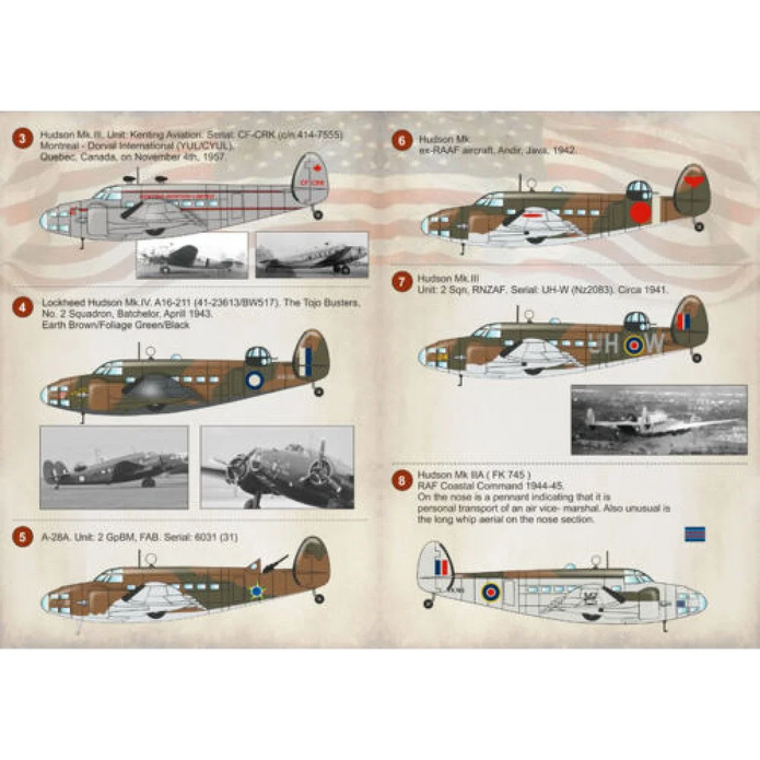Print Scale 72-186 Decal Lockheed Hudson Scale 1:72 for Aircraft Plastic model kit