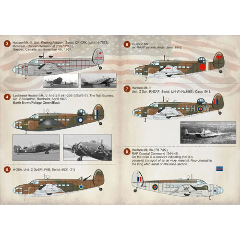 Print Scale 72-186 Decal Lockheed Hudson Scale 1:72 for Aircraft Plastic model kit