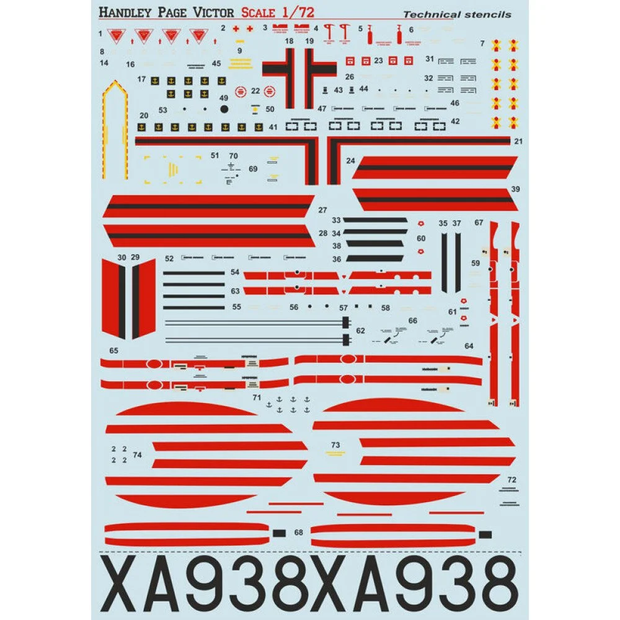 Print Scale 72-187 Decal 1:72 Handley Page HP.80 Victor In the complete set 2 sheets