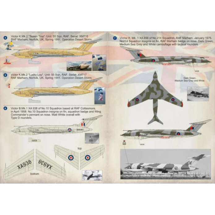 Print Scale 72-187 Decal 1:72 Handley Page HP.80 Victor In the complete set 2 sheets