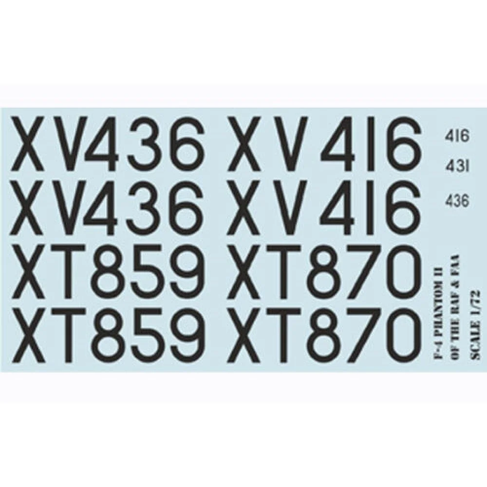 Print Scale 72-188 Decal 1:72 F-4 PHANTOM II of the RAF & FAA In the complete set 1.5 sheets