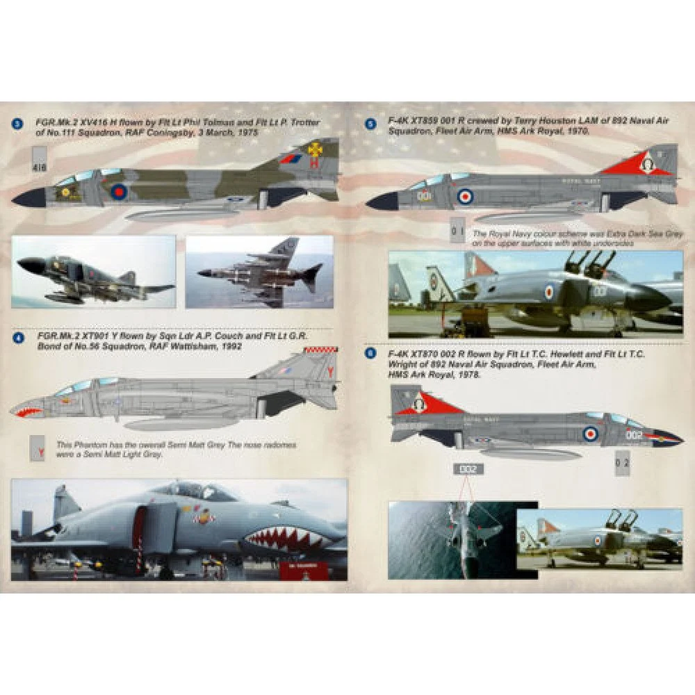 Print Scale 72-188 Decal 1:72 F-4 PHANTOM II of the RAF & FAA In the complete set 1.5 sheets