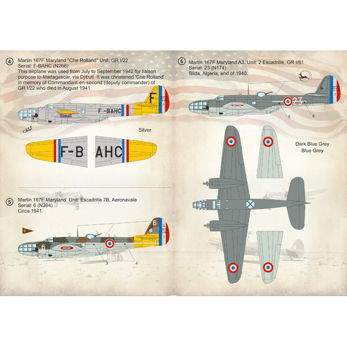Print Scale 72-205 Decal Martin Type 167 Maryland Scale 1:72 for Aircraft Plastic model kit