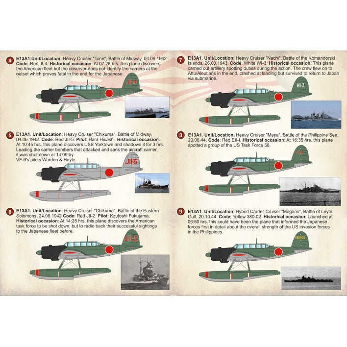 Print Scale 72-206 Decal Aichi E13A Type 0 Jake Scale 1:72 for Aircraft Plastic model kit