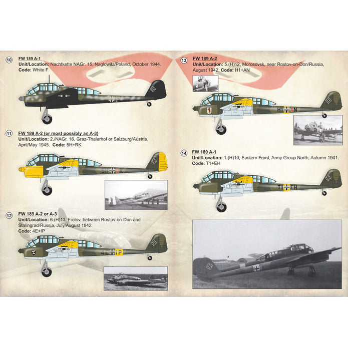 Print Scale 72-207 Decal Focke Wulf FW 189 A Recon Scale 1:72 for Aircraft Plastic model kit