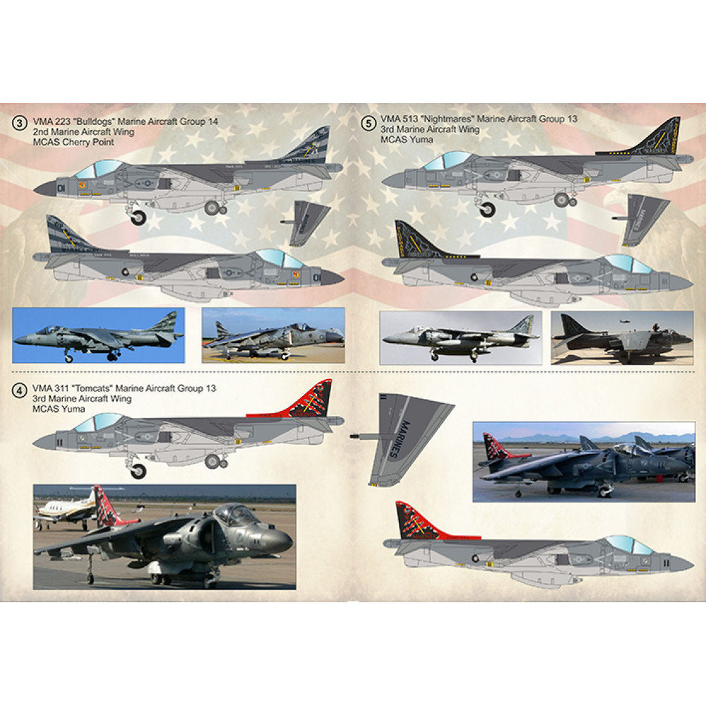 Print Scale 72-214 Decal McDonnell Douglas AV-8B Harrier II Scale 1:72 for Aircraft Plastic model kit