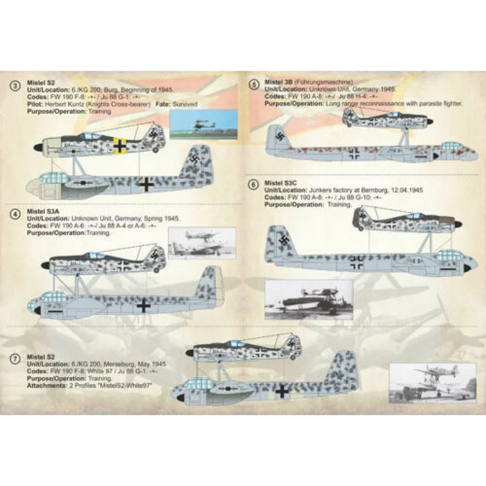 Print Scale 72-216 Decal German Mistel Composites Part 2 Scale 1:72 for Aircraft Plastic model kit