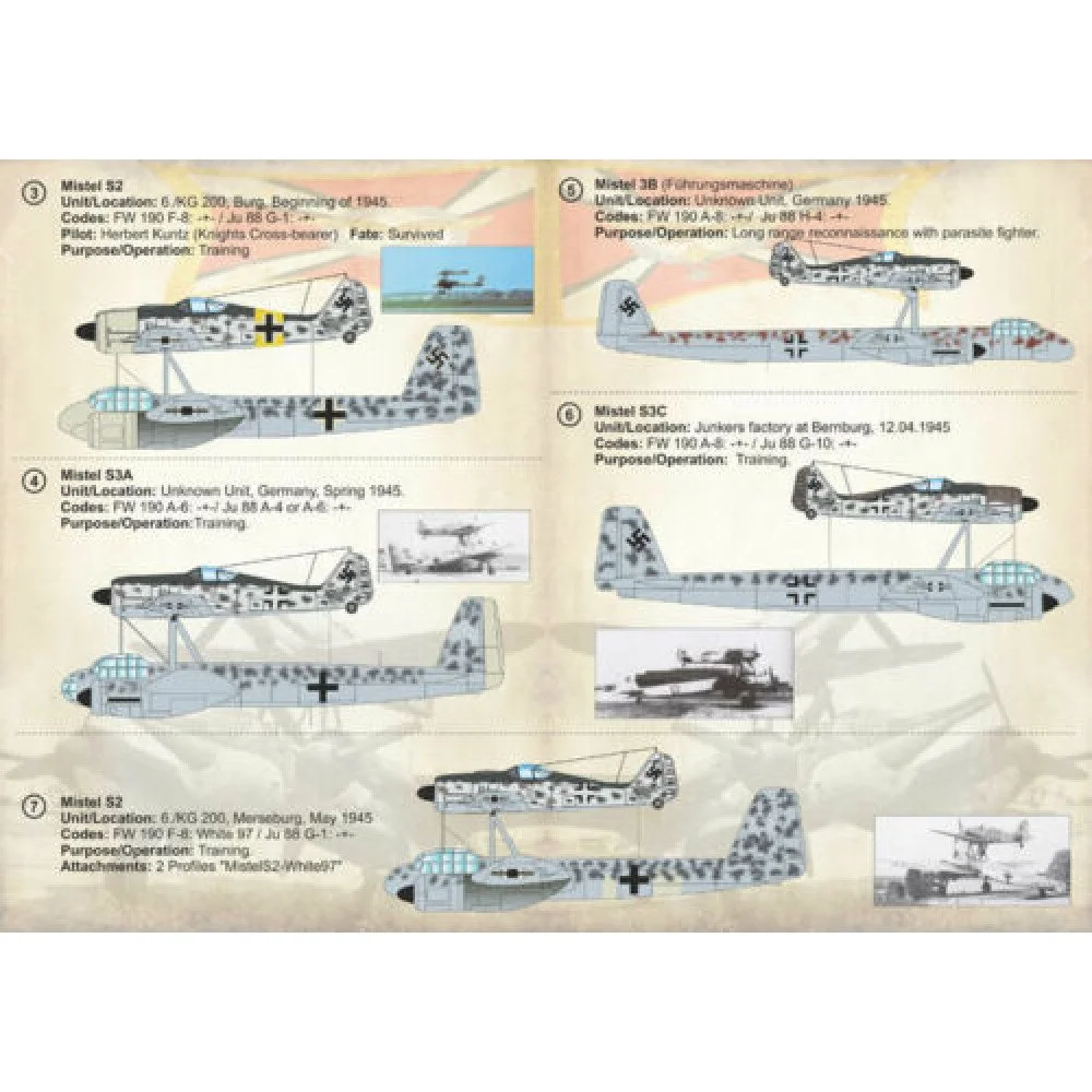 Print Scale 72-216 Decal German Mistel Composites Part 2 Scale 1:72 for Aircraft Plastic model kit
