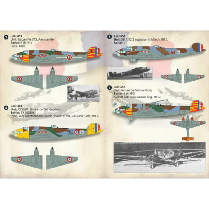 Print Scale 72-221 Decal Liore et Olivier LeO 45 Scale 1:72 for Aircraft Plastic model kit