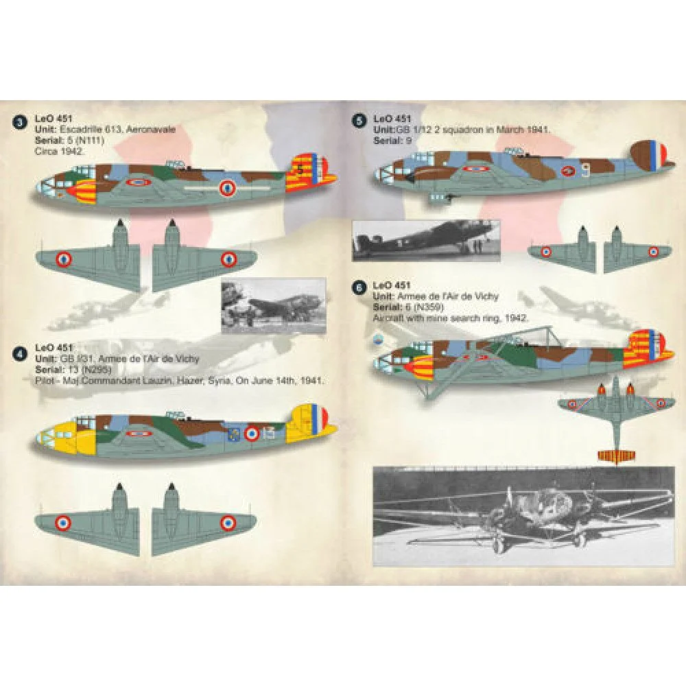Print Scale 72-221 Decal Liore et Olivier LeO 45 Scale 1:72 for Aircraft Plastic model kit