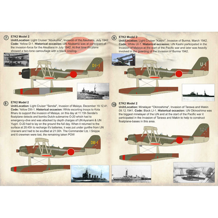 Print Scale 72-222 Decal Kawanishi E7K Type 94 Alf Scale 1:72 for Aircraft Plastic model kit