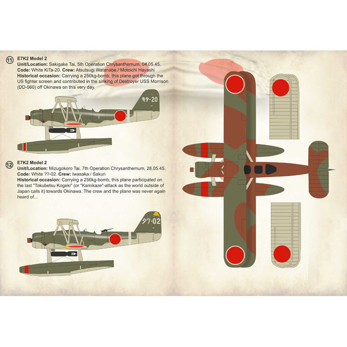 Print Scale 72-222 Decal Kawanishi E7K Type 94 Alf Scale 1:72 for Aircraft Plastic model kit
