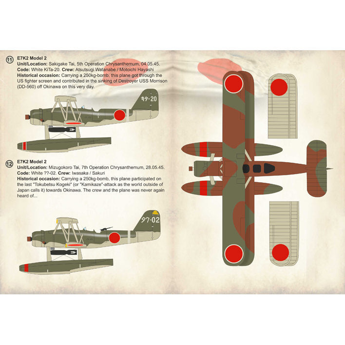 Print Scale 72-222 Decal Kawanishi E7K Type 94 Alf Scale 1:72 for Aircraft Plastic model kit