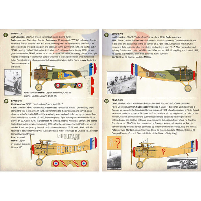 Print Scale 72-225 Decal Balloon-Busting Aces of WW I France Part 2  Scale 1:72 for Aircraft Plastic model kit
