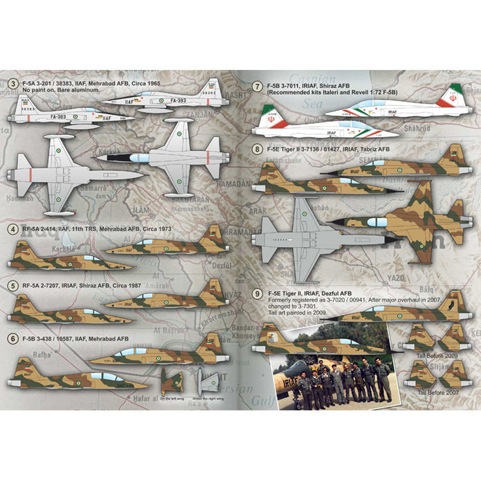 Print Scale 72-229 Decal Iranian Northrop F-5 Tiger II Scale 1:72 for Aircraft Plastic model kit