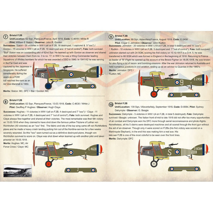 Print Scale 72-234 Decal Bristol F.2B Aces of WW I Scale 1:72 for Aircraft Plastic model kit