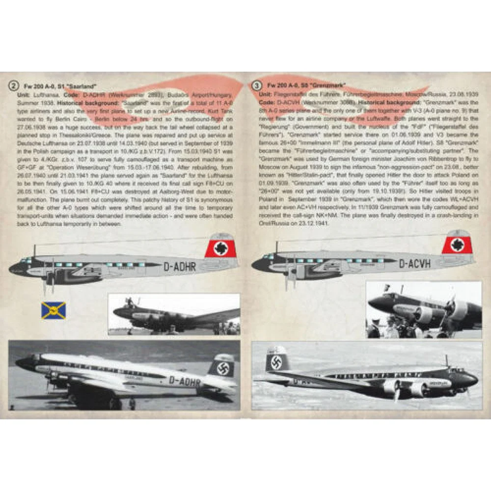 Print Scale 72-238 Decal 1:72 Focke-Wulf FW 200 CONDOR Part 1 In the complete set 3 sheets