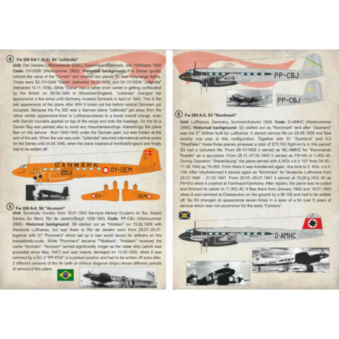 Print Scale 72-238 Decal 1:72 Focke-Wulf FW 200 CONDOR Part 1 In the complete set 3 sheets