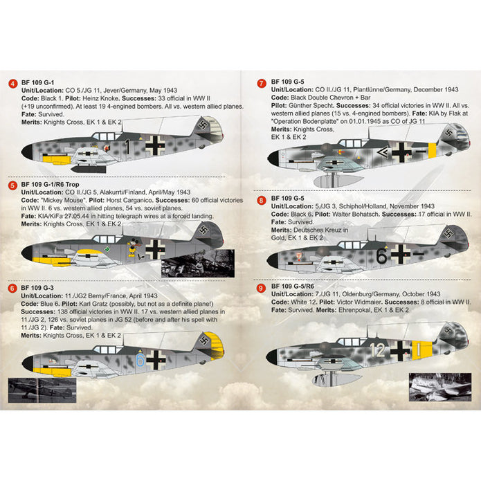 Print Scale 72-249 Decal Messershmit ME-109 G High Altitude Acec Scale 1:72 for Aircraft Plastic model kit