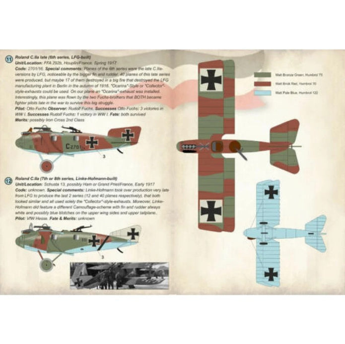 Print Scale 72-251 Decal LFG Roland C.II/C.IIa Walfisch Scale 1:72 for Aircraft Plastic model kit