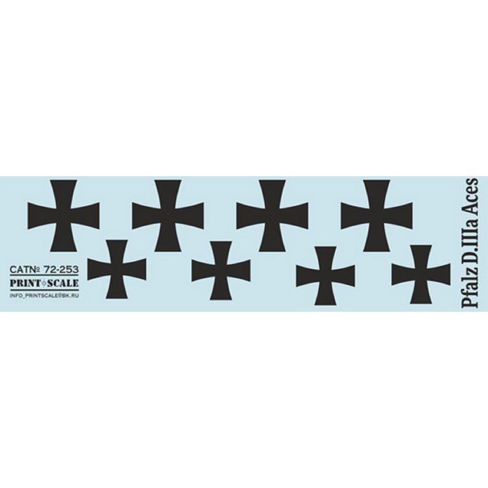 Print Scale 72-253 Decal Pfalz D.IIIa Aces of World War I Scale 1:72 for Aircraft Plastic model kit