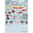 Print Scale 72-261 Decal F-51 Mustang Korean War Scale 1:72 for Aircraft Plastic model kit