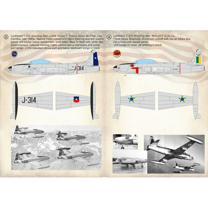 Print Scale 72-269 Decal Lockheed T-33 Shooting Star Part-2 Scale 1:72 for Aircraft Plastic model kit