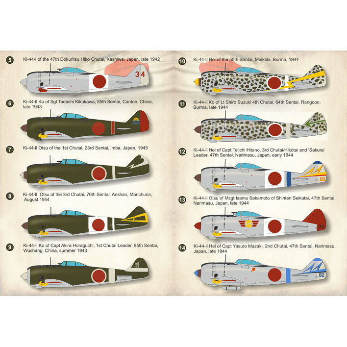 Print Scale 72-276 Decal Nakajima Ki-44 (Shoki) Tojo Part 2 Scale 1:72 for Aircraft Plastic model kit