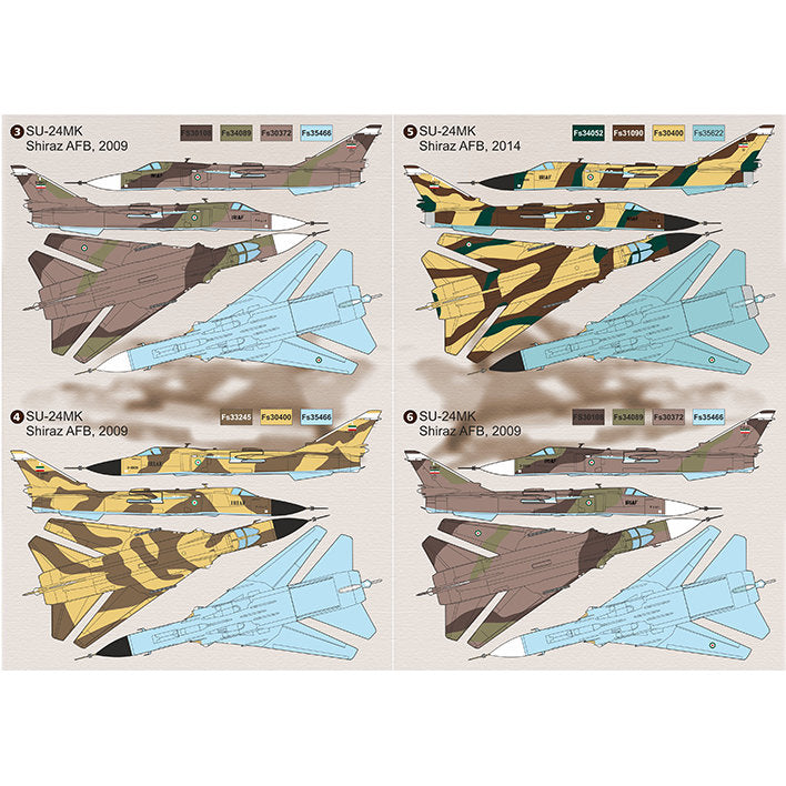 Print Scale 72-281 Decal Su-24 in Iranian service Scale 1:72 for Aircraft Plastic model kit