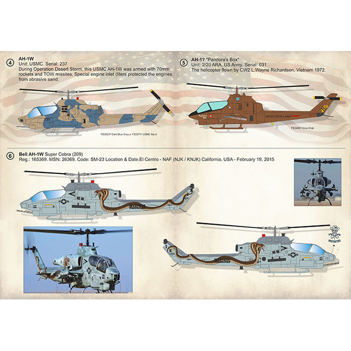 Print Scale 72-290 Decal Bell AH-1 Cobra In the complete set 1.5 sheets Scale 1:72 for Helicopter Plastic model kit
