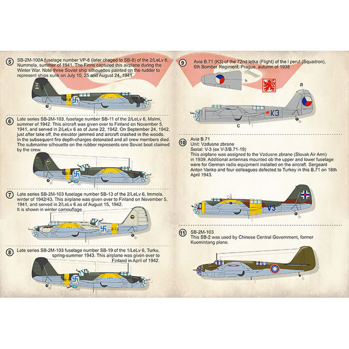 Print Scale 72-295 Decal Tupolev SB/B.71 Part 3 In the complete set 1.5 sheets Scale 1:72