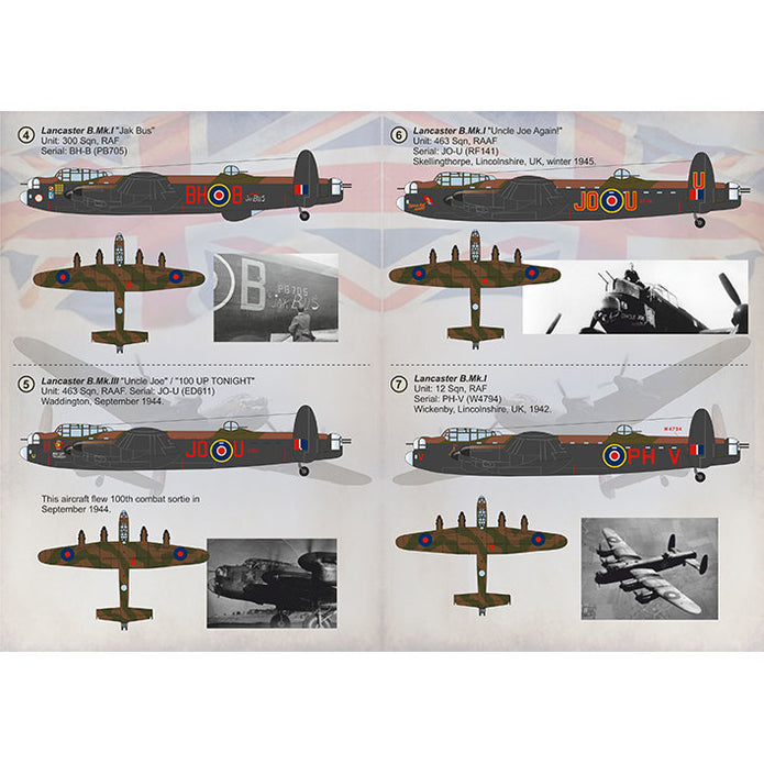 Print Scale 72-296 Decal 1:72 Avro 683 "Lankaster" In the complete set 1.5 sheets