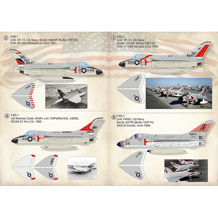Print Scale 72-297 Decal 1:72 Douglas F4DF-6 Skyray In the complete set 2 sheets