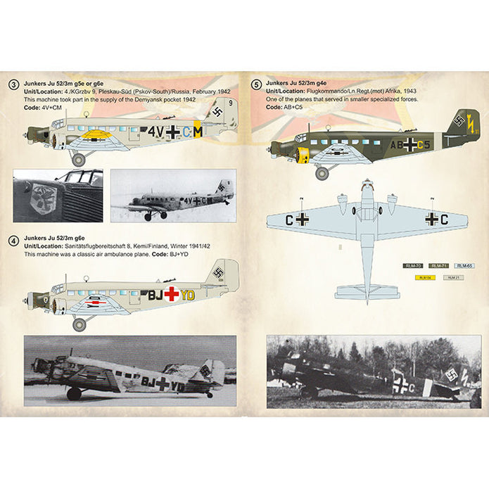 Print Scale 72-299 Decal Junkers Ju 52 Part 3 Scale 1:72 for Aircraft Plastic model kit